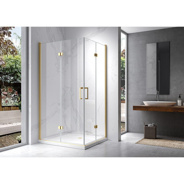 Rectangular shower cabin S-KZ13A Gold 1000x900mm