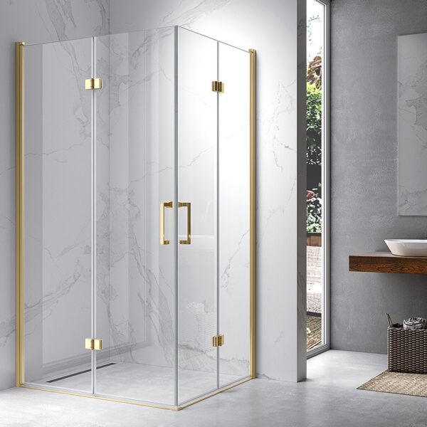 Rectangular shower cabin S-KZ13A Gold 1000x900mm