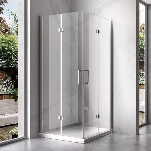 Rectangular shower cabin S-KZ12A Chrome 900x800mm