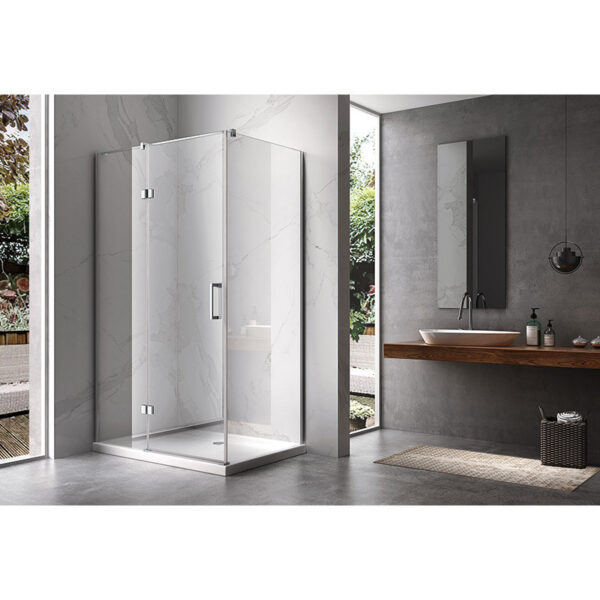 Rectangular shower cabin S-KZ03A Chrome 1000x900mm
