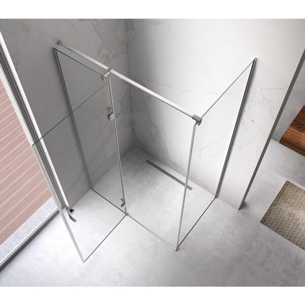 Rectangular shower cabin S-KZ03B Chrome 1100x900mm