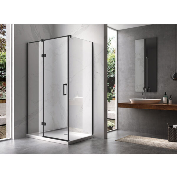 Rectangular shower cabin S-KZ03D Black 1200x1000mm