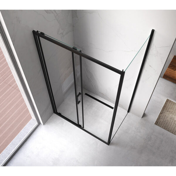 Rectangular shower cabin S-KZ104B Black 1100x900mm