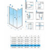 Rectangular shower cabin S-KZ104B Black 1100x900mm