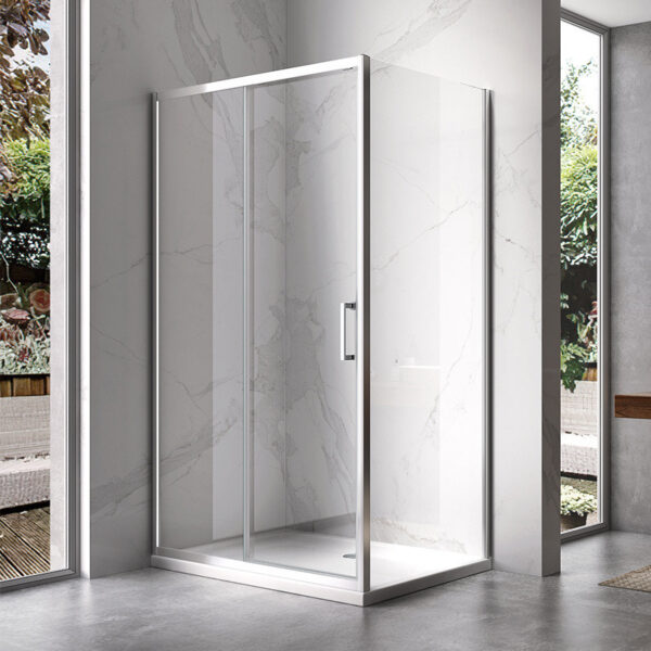 Rectangular shower cabin S-KZ104A Chrome 1000x900mm