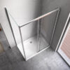 Rectangular shower cabin S-KZ104A Chrome 1000x900mm