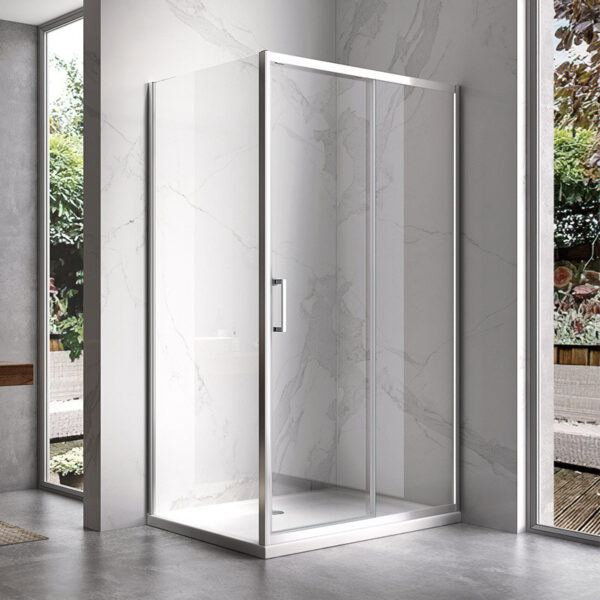 Rectangular shower cabin S-KZ104B Chrome 1100x900mm