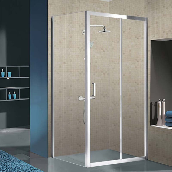Rectangular shower cabin S-KZ104B Chrome 1100x900mm