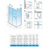 Rectangular shower cabin S-KZ104C Chrome 1200x900mm
