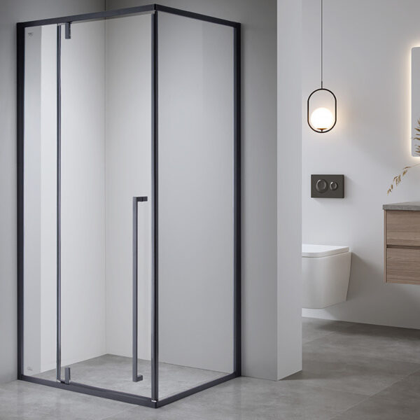 Rectangular shower cabin S-BS12A Black 1000x800mm