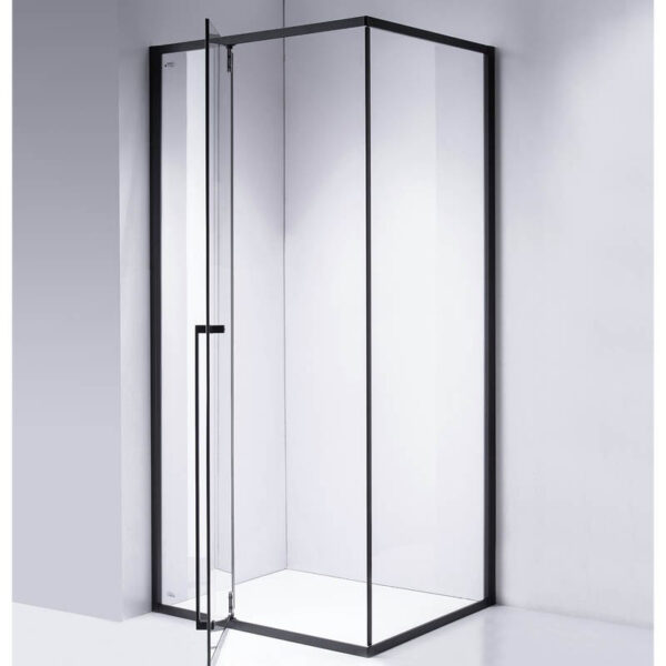 Rectangular shower cabin S-BS12A Black 1000x800mm