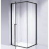 Rectangular shower cabin S-BS12D Black 900x800mm