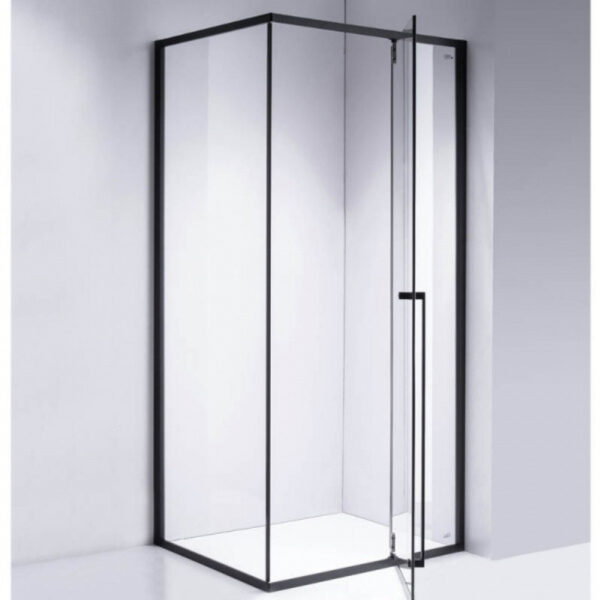 Rectangular shower cabin S-BS12D Black 900x800mm