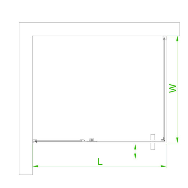 Rectangular shower cabin S-BS12D Black 900x800mm