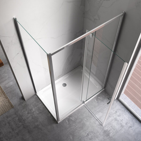 Rectangular shower cabin S-KZ06B Chrome 1000x800mm