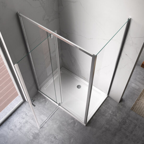 Rectangular shower cabin S-KZ06C Chrome 1100x800mm