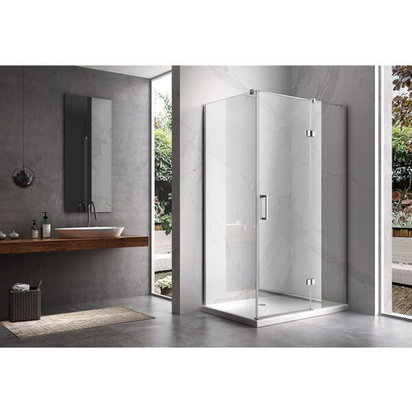 Rectangular shower cabin S-KZ02B Chrome 1000x800mm