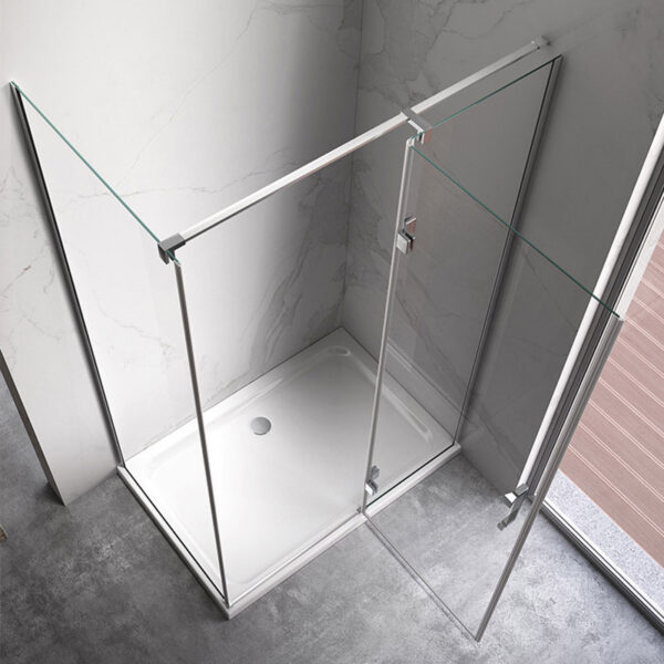 Rectangular shower cabin S-KZ02B Chrome 1000x800mm