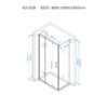 Rectangular shower cabin S-KZ02B Chrome 1000x800mm