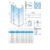 Rectangular shower cabin S-KZ02B Chrome 1000x800mm