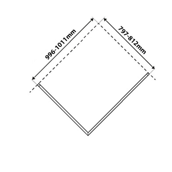 Rectangular shower cabin S-KZ02B Chrome 1000x800mm