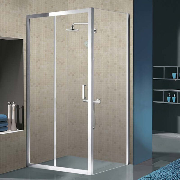 Rectangular shower cabin S-KZ103B Chrome 1100x800mm