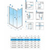 Rectangular shower cabin S-KZ103B Chrome 1100x800mm