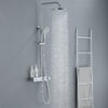 LCD surface-mounted shower mixer with a rain shower head F12C Chrome