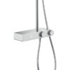 LCD surface-mounted shower mixer with a rain shower head F12C Chrome