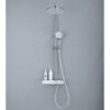 LCD surface-mounted shower mixer with a rain shower head F12C Chrome