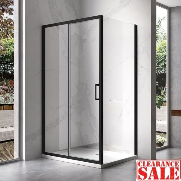 Rectangular shower cabin S-KZ104B Black 1100x900mm