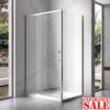 Rectangular shower cabin S-KZ103B Chrome 1100x800mm
