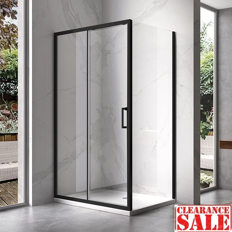 Rectangular shower cabin S-KZ103 Black 900x800mm