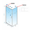 P02A expanding profile for shower cabins KZ04,KZ05,KZ06,KZ07,KZ09 chrome