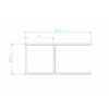 P02A-BL expanding profile for shower cabins KZ04,KZ05,KZ06,KZ07,KZ09 black