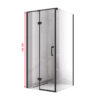 P02B-BL expanding profile for shower cabins KZ04,KZ05,KZ06,KZ07 black