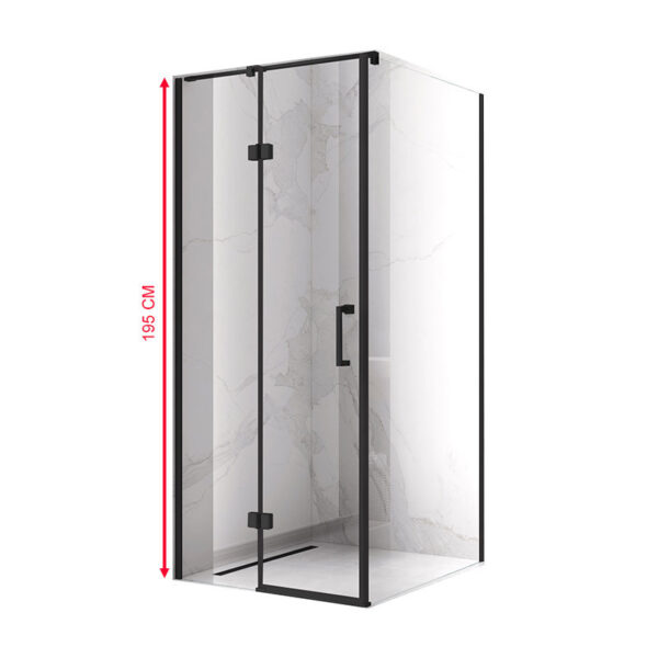 P02B-BL expanding profile for shower cabins KZ04,KZ05,KZ06,KZ07 black