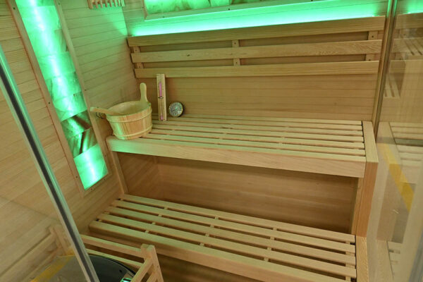 Finnish Sauna with Furnace RIVER Black 1500x14000x1920mm 6kW