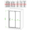 Shower Swinging door SH08C 1000mm glass 6mm