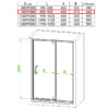 Shower Swinging door SH08B 900mm glass 6mm