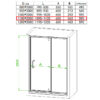 Shower Swinging door SH08D 1100mm glass 6mm