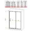 Shower Swinging door SH08E 1200mm glass 6mm