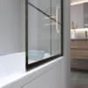 Bathtub shower screen 700x1400mm B-PR02 glass 6mm Black