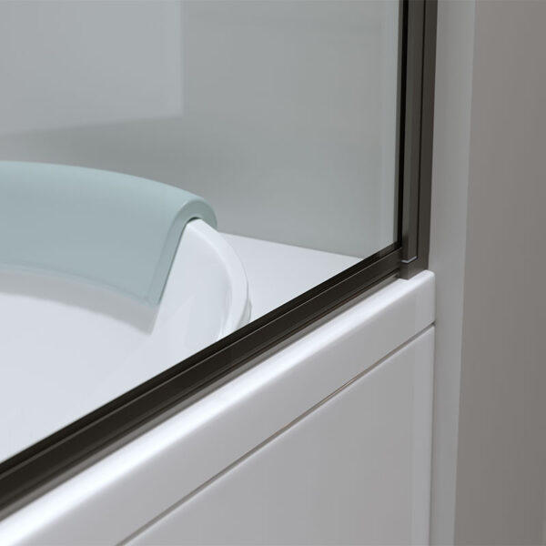 Bathtub shower screen 800x1400mm B-PR03 glass 6mm Black