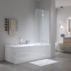 Bathtub shower screen 800x1400mm B-PR04 Chrome glass 6mm