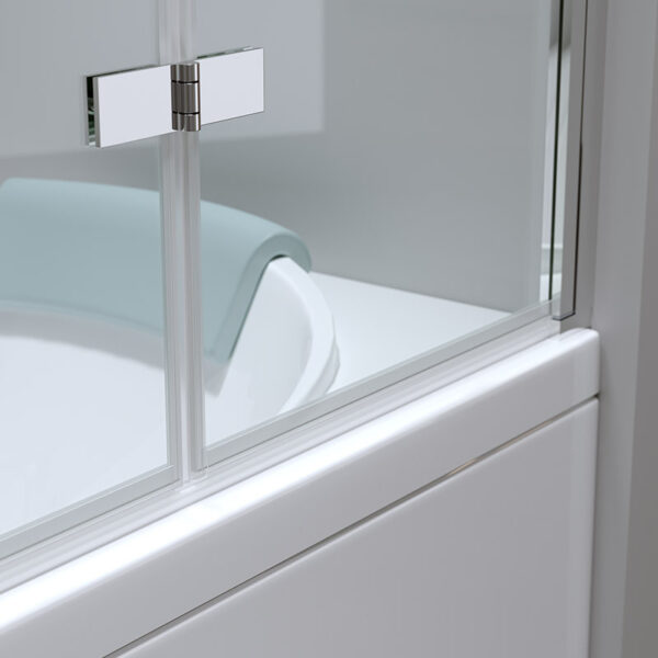 Bathtub shower screen 800x1400mm B-PR04 Chrome glass 6mm