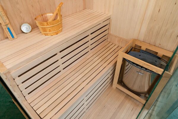 Finnish Sauna TAMIZA II with salt panels1500x1500x2000mm with Furnace 6kW