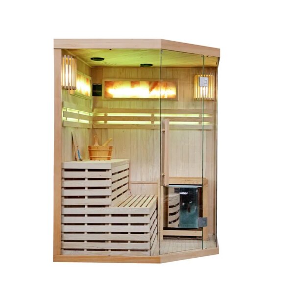 Finnish Sauna TAMIZA II with salt panels1500x1500x2000mm with Furnace 6kW