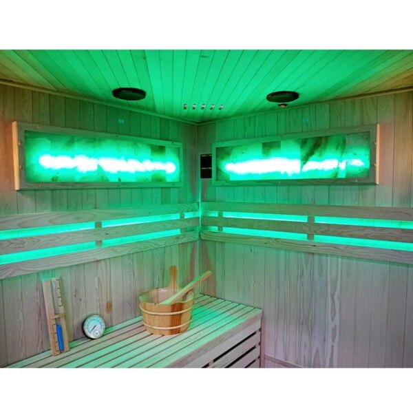 Finnish Sauna TAMIZA II with salt panels1500x1500x2000mm with Furnace 6kW