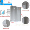 Bathtub shower screen 1200x1400mm B-PR05 Chrome glass 6mm